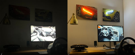 L'original poster automobile en métal avec néon led