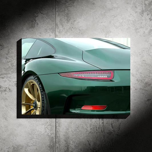 poster métallique porsche 911 GT3 RS avec néon led