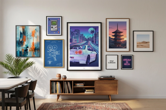 Poster Papier - Nissan GTR R-34 city