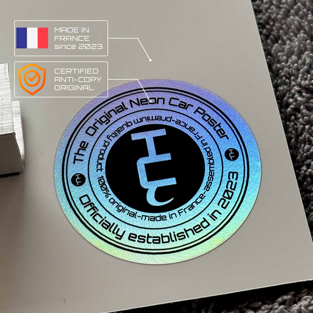 Lamborghini Aventador SVJ NEON Poster (Red LED) - Fan Edition