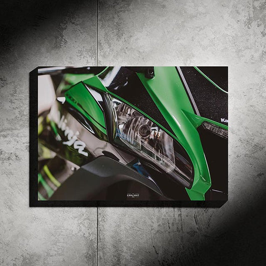 poster métallique kawasaki zx10r avec néon led
