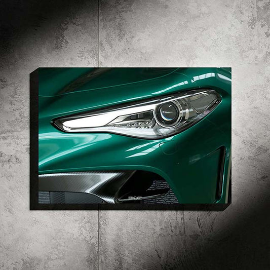 poster métallique alfa roméo guila gta avec néon led