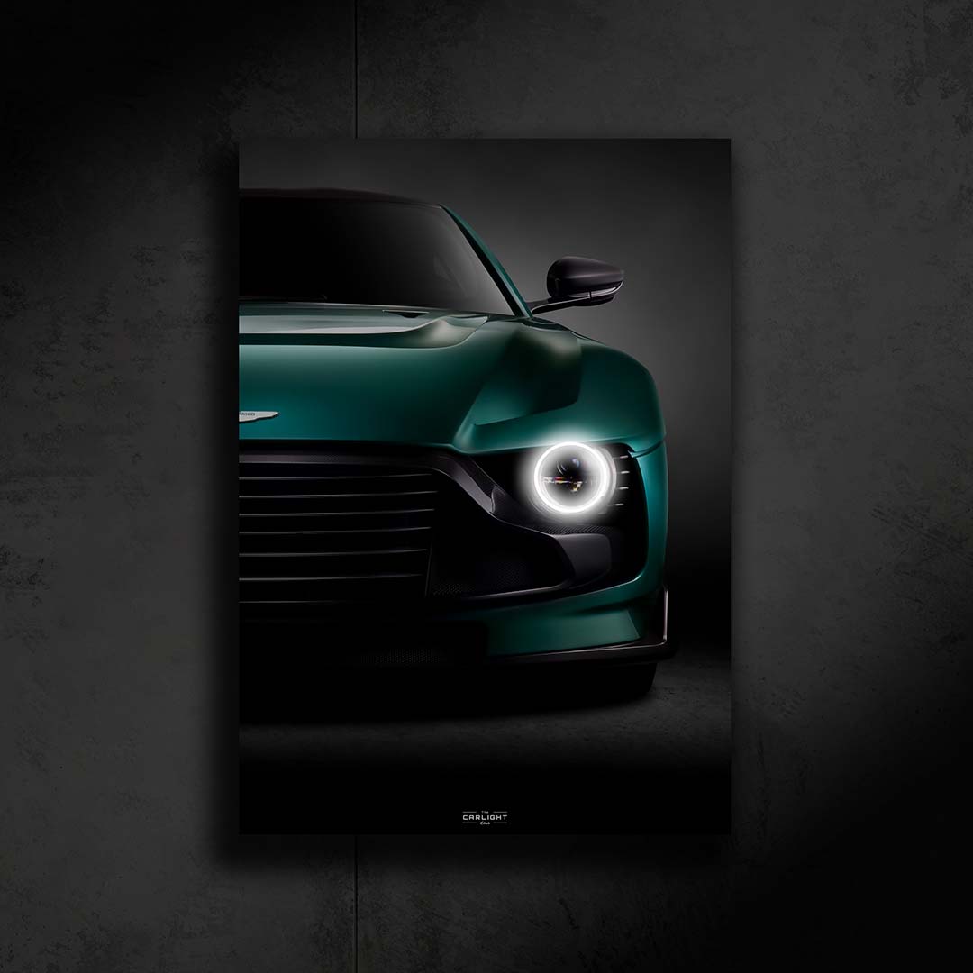 poster métallique Aston Martin Valour avec néon led