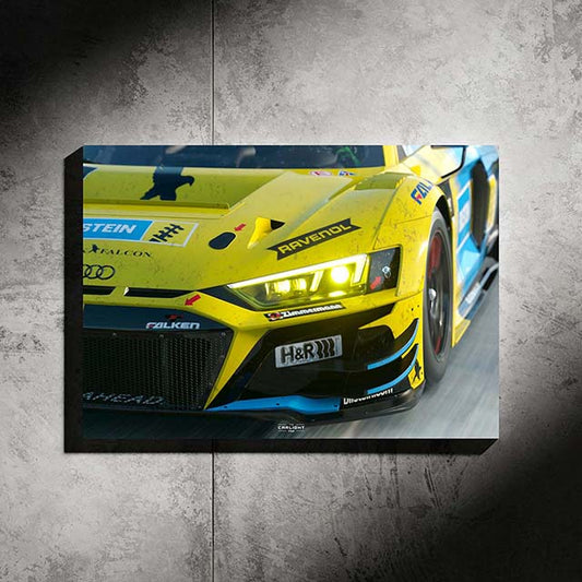 poster métallique Audi R8 GT3 Evo avec néon led