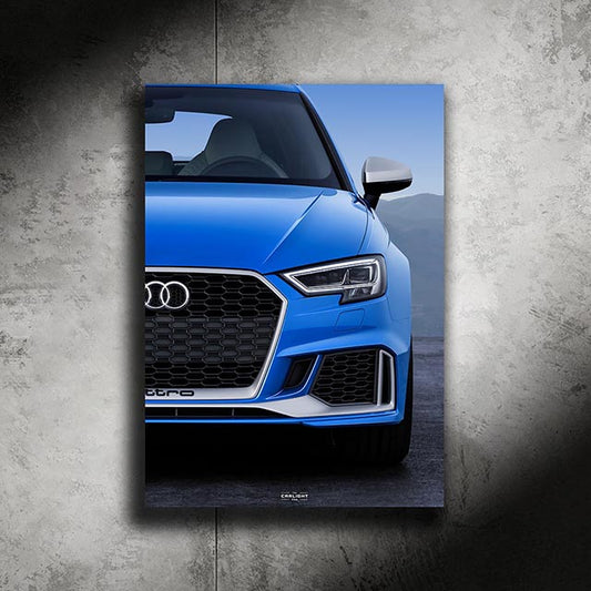 poster métallique audi rs3 sportback avec néon led