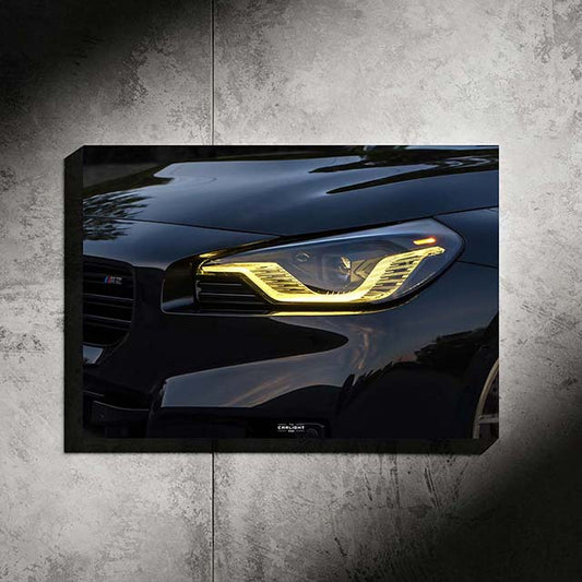 poster métallique bmw m2 g 87 avec néon led