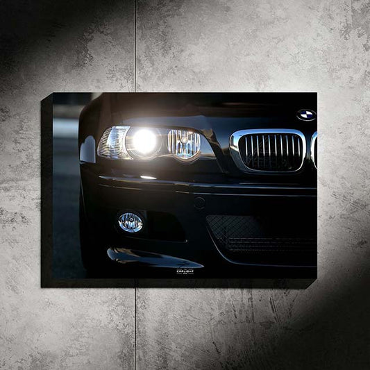poster métallique bmw m3 e46 avec néon led