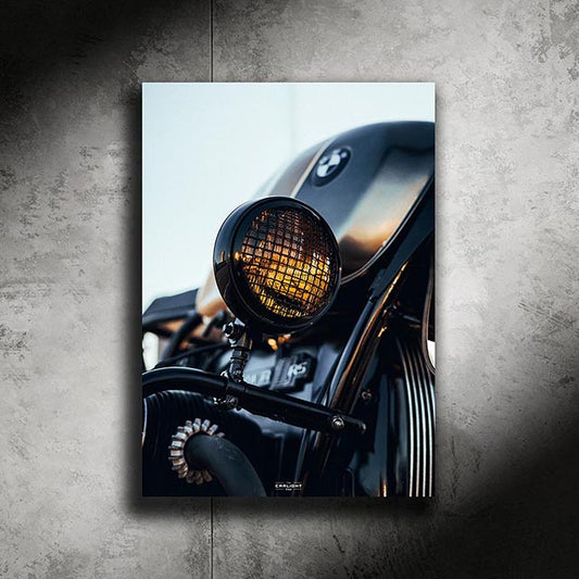 poster métallique BMW R65 avec néon led