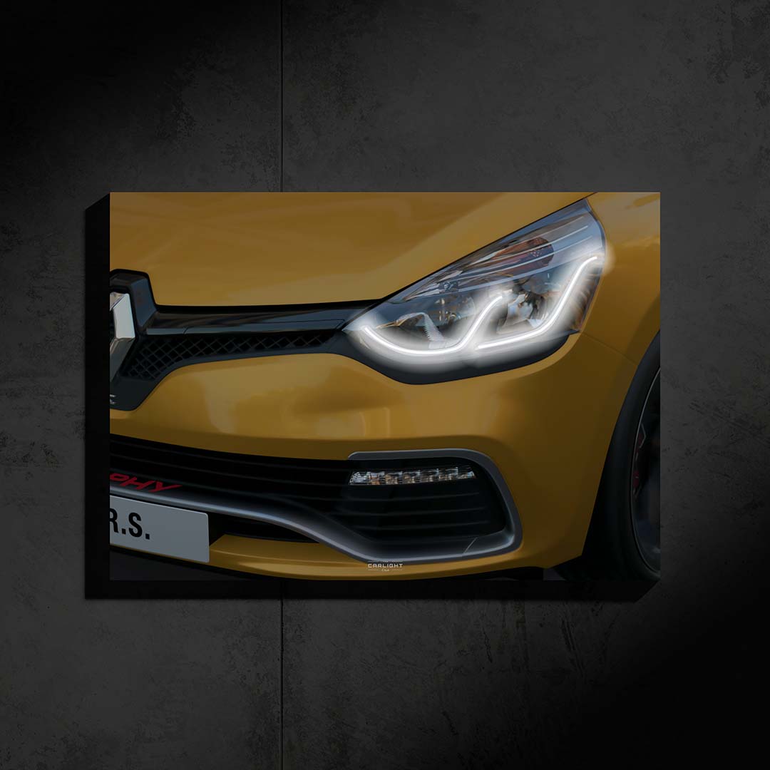 poster métallique Renault clio 4 rs avec néon led