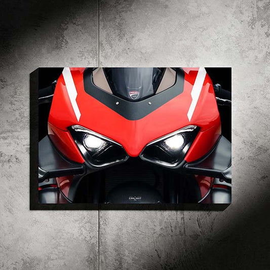poster métallique Ducati panigale v4r avec néon led
