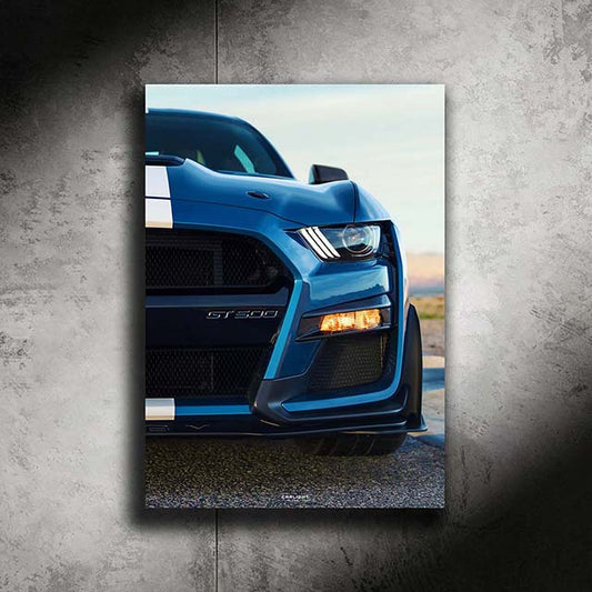 poster métallique ford mustang shelby gt500 avec néon led