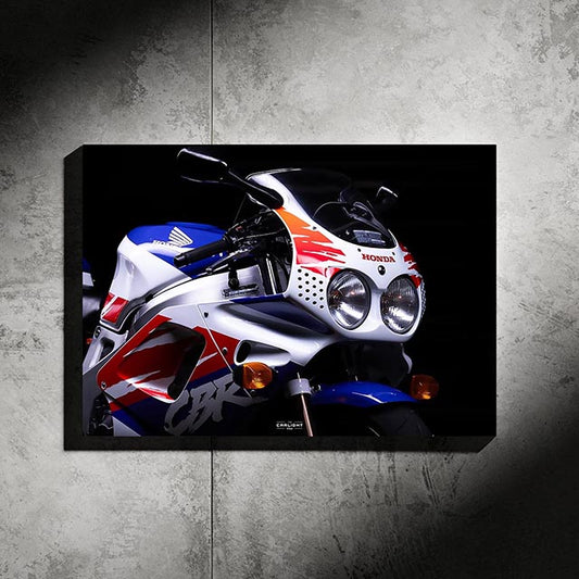 poster métallique honda cbr 900 fireblade rr avec néon led