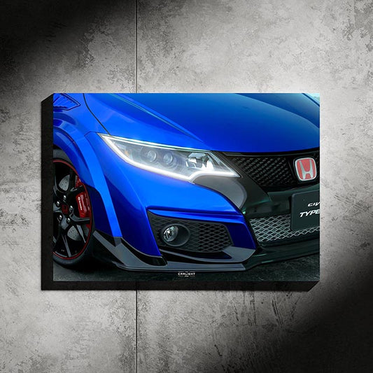poster métallique honda civic type r fk2 avec néon led