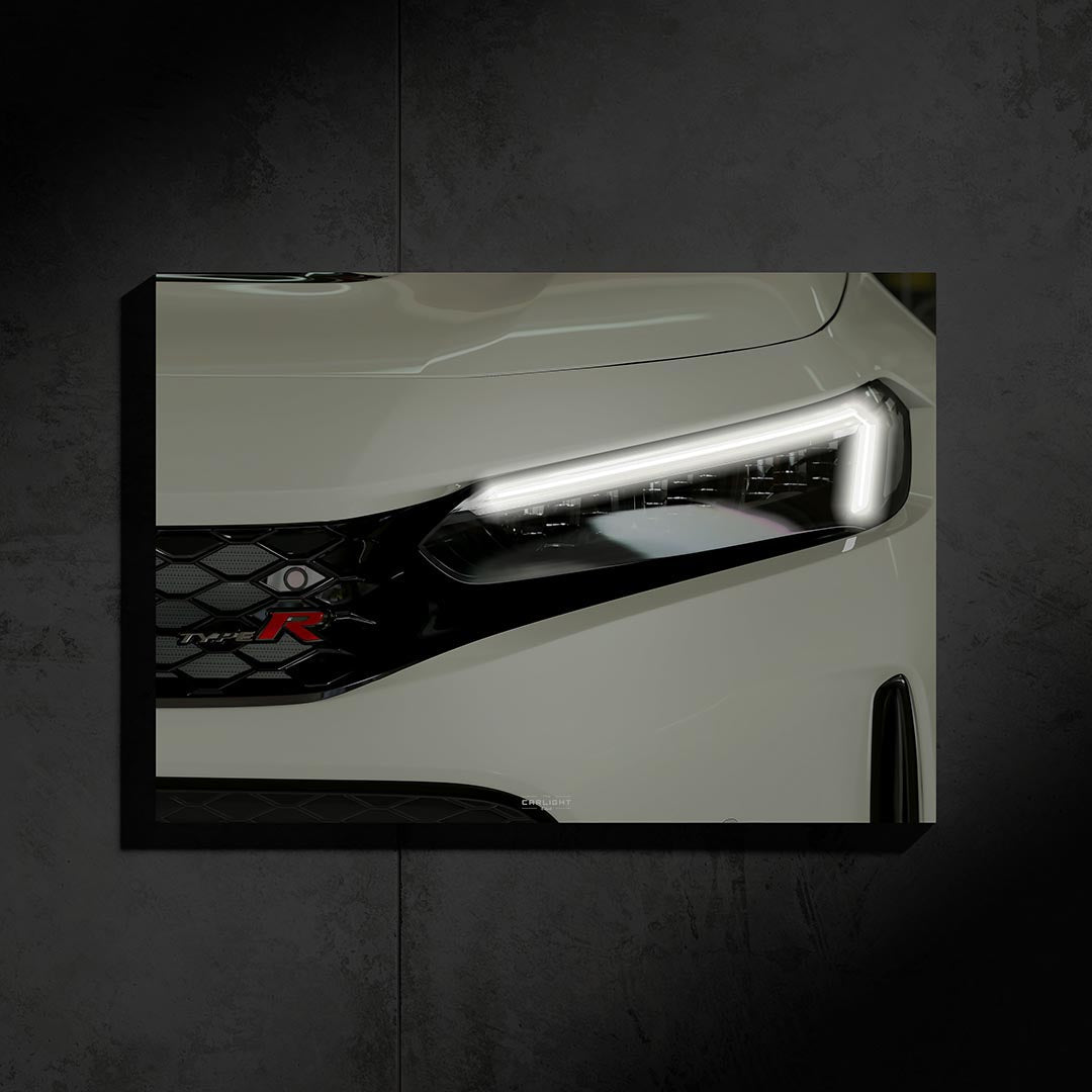 poster métallique honda civic type r fl5 avec néon led