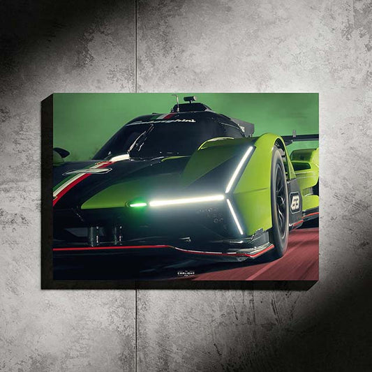 poster métallique Lamborghini sc63 avec néon led