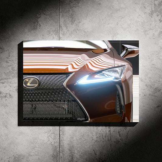poster métallique lexus lc500 avec néon led
