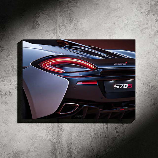 poster métallique mclaren 570s avec néon led