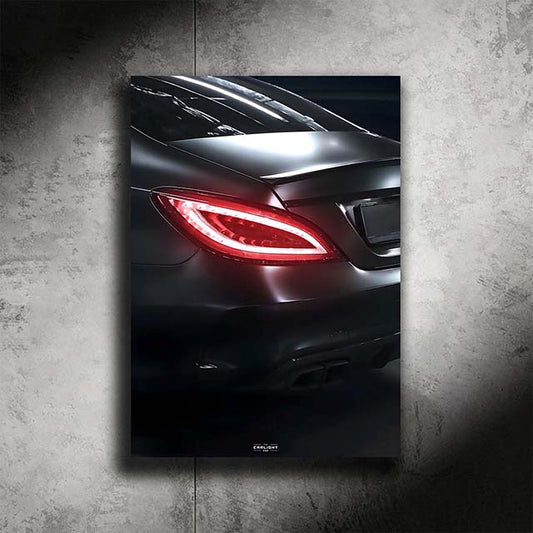 poster métallique mercedes cls amg 63 avec néon led