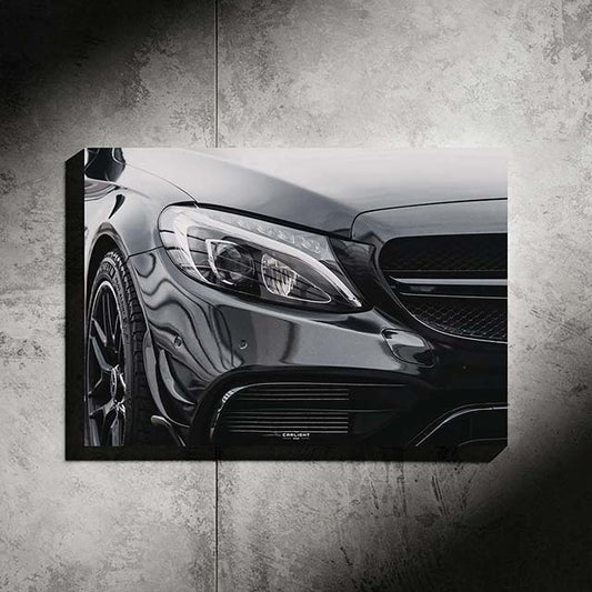 poster métallique mercedes e63s amg avec néon led