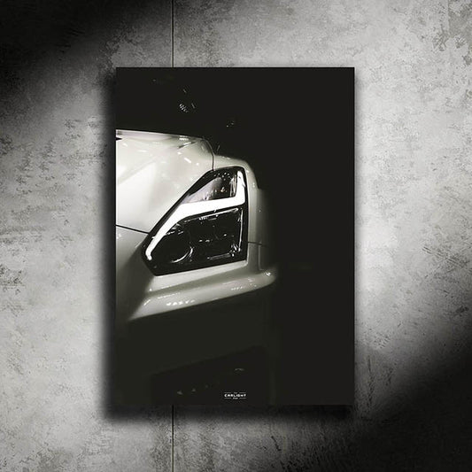 poster métallique nissan gtr nismo r35 avec néon led