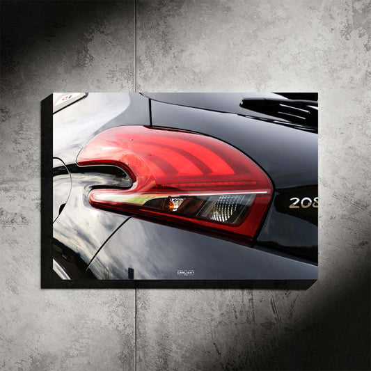 poster métallique peugeot 208 GTI avec néon led