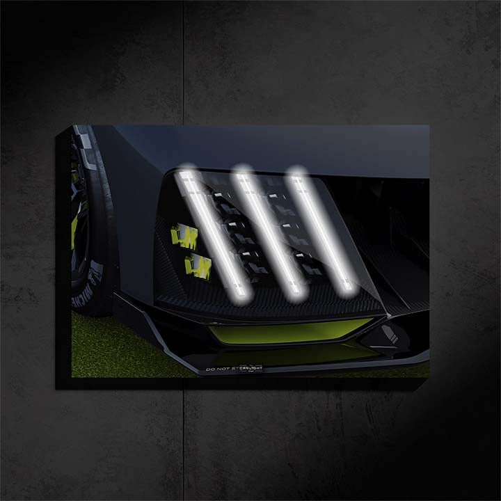 NEON Poster Peugeot 9x8 (white LED) - Première Edition