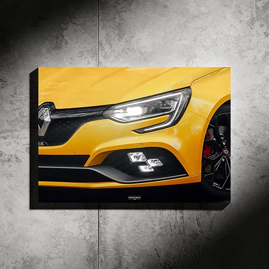 poster métallique renault megane 4 rs avec néon led