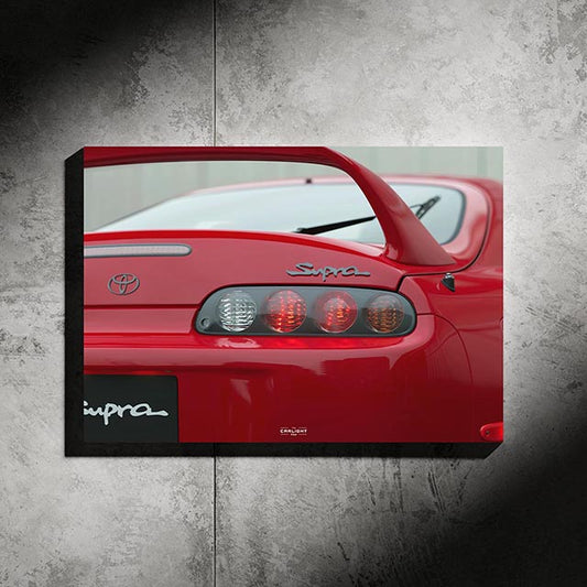 poster métallique toyota supra mk4 avec néon led