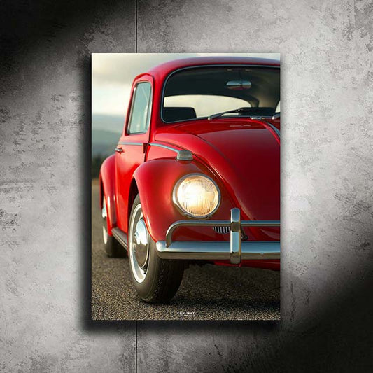 poster métallique Volkswagen Beetle avec néon led