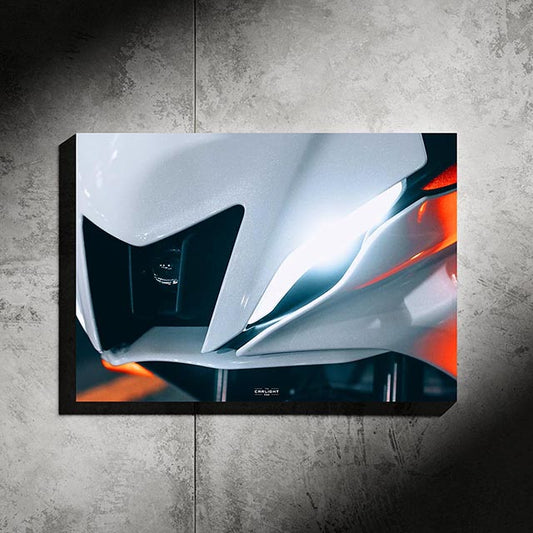 poster métallique yamaha r7 avec néon led