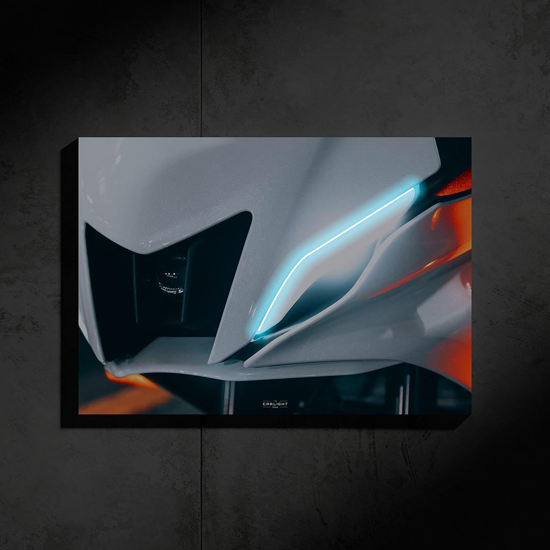 poster métallique yamaha r7 avec néon led