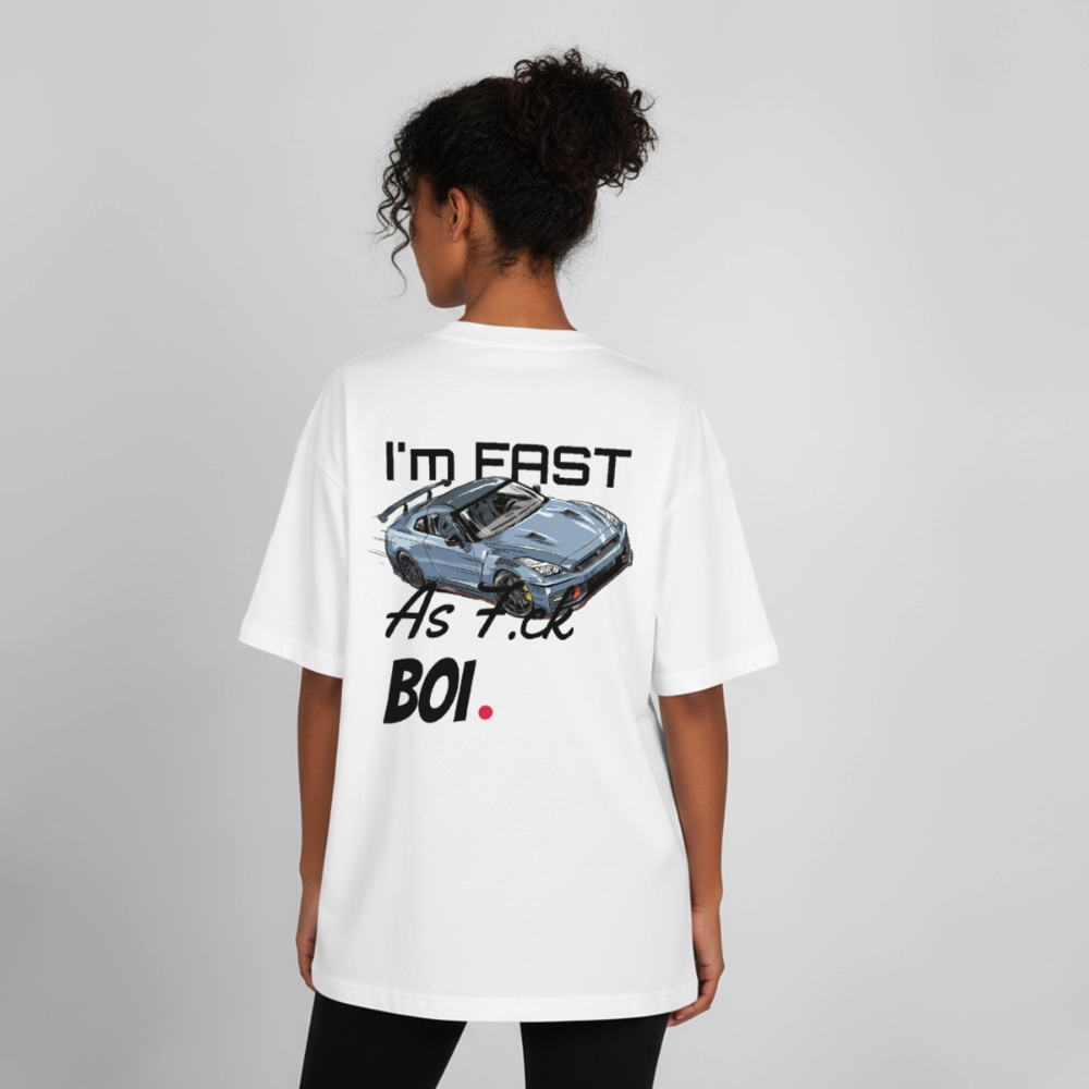T-shirt unisexe épais coupe boxy Stanley/Stella - Fast AF - blanc