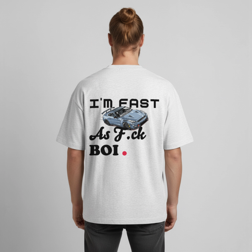 T-shirt unisexe épais coupe boxy Stanley/Stella - Fast AF - gris chiné frais