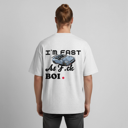 T-shirt unisexe épais coupe boxy Stanley/Stella - Fast AF - gris chiné frais