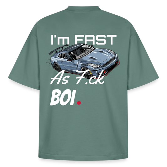 T-shirt unisexe épais coupe boxy Stanley/Stella - Fast AF - baie verte