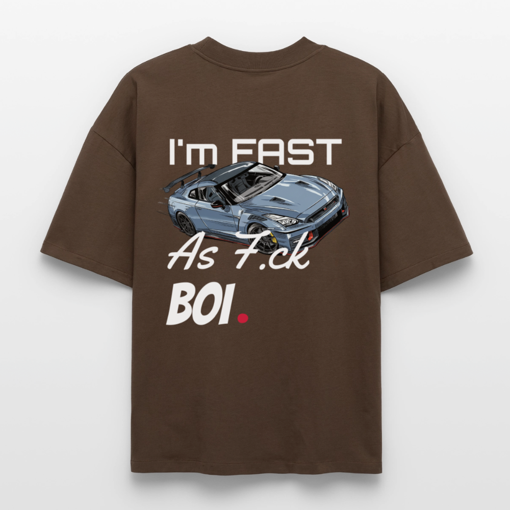 T-shirt unisexe épais coupe boxy Stanley/Stella - Fast AF - marron foncé