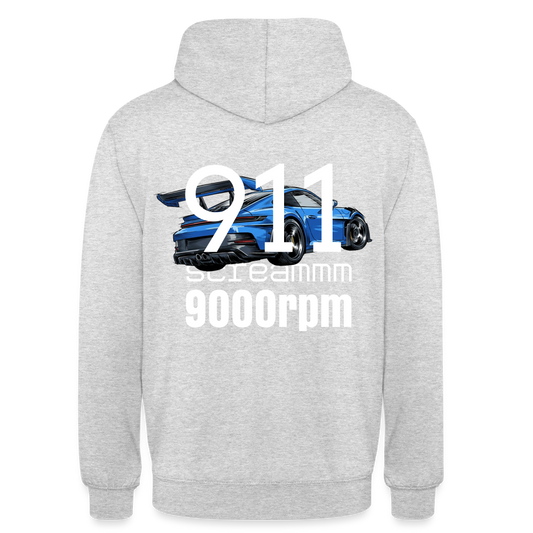 Sweat-shirt à capuche unisexe - 911 Scream - gris clair chiné