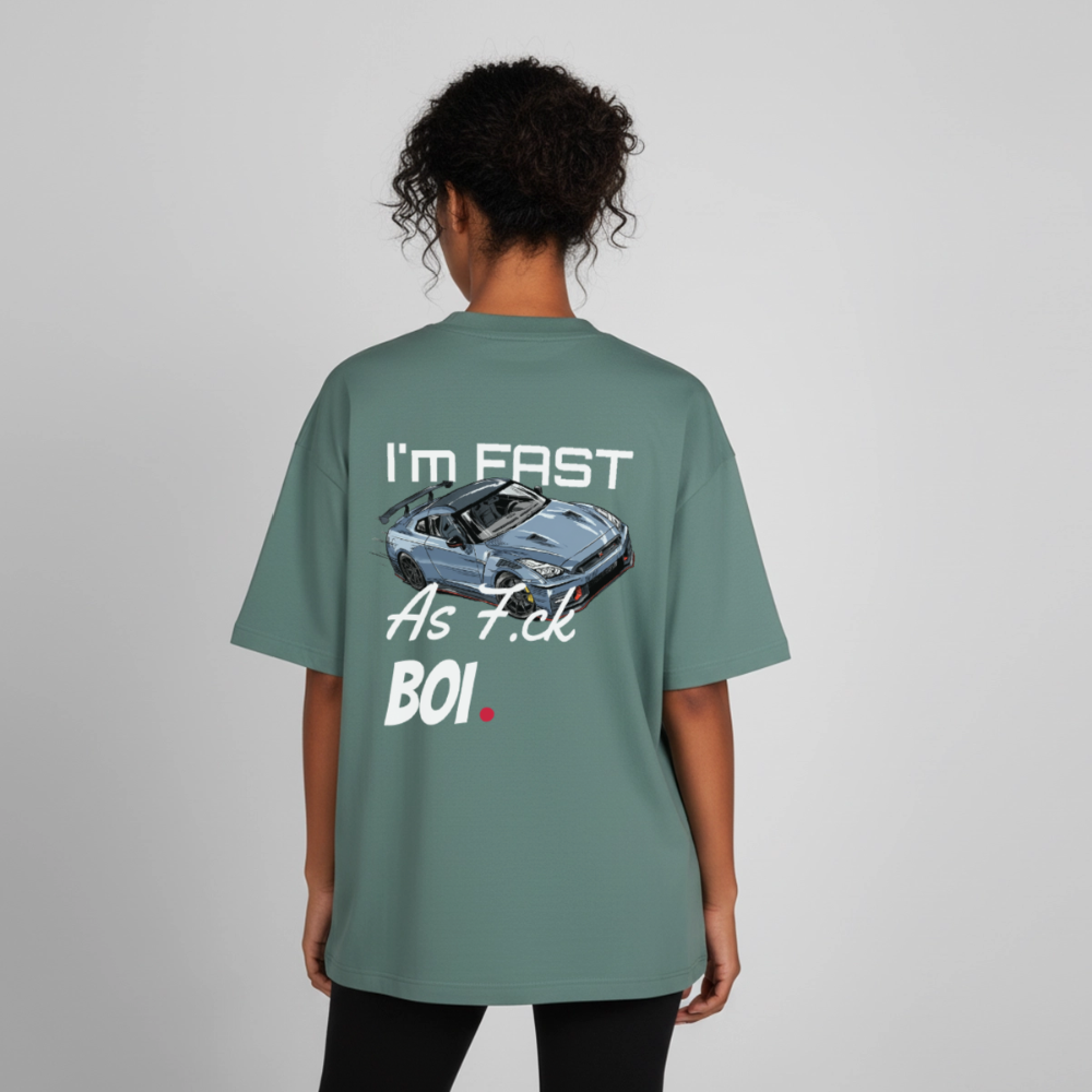 T-shirt unisexe épais coupe boxy Stanley/Stella - Fast AF - baie verte