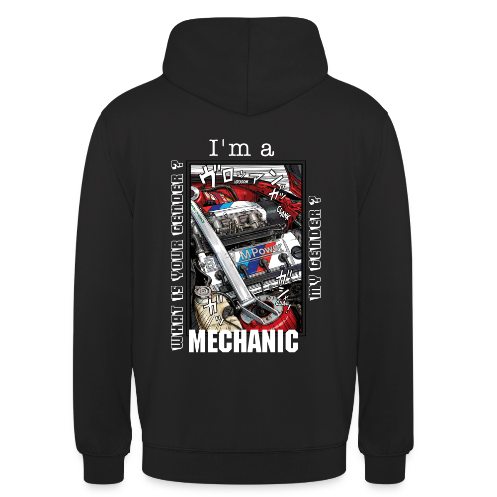 Sweat-shirt à capuche unisexe - Mechanic - noir