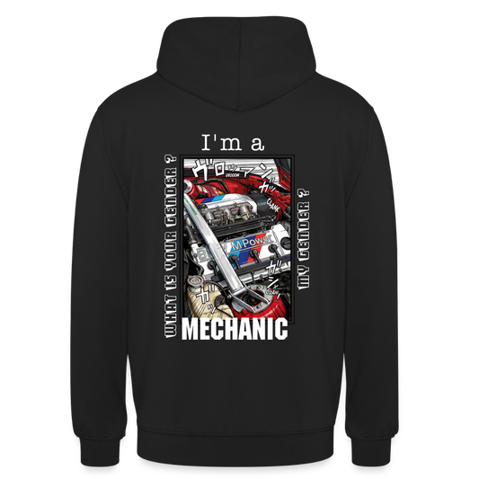 Sweat-shirt à capuche unisexe - Mechanic - noir
