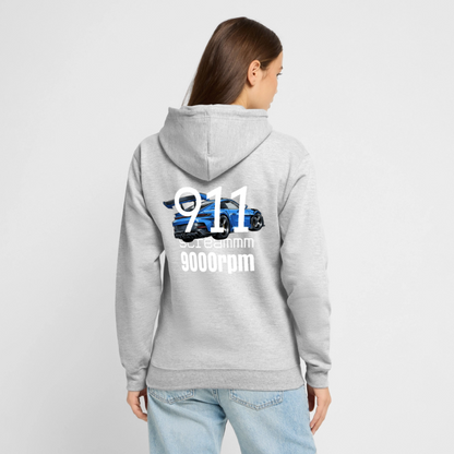 Sweat-shirt à capuche unisexe - 911 Scream - gris clair chiné