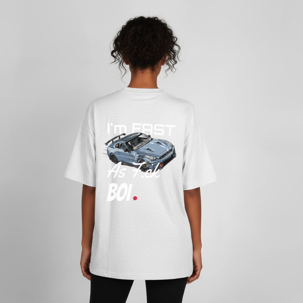 T-shirt unisexe épais coupe boxy Stanley/Stella - Fast AF - gris chiné frais