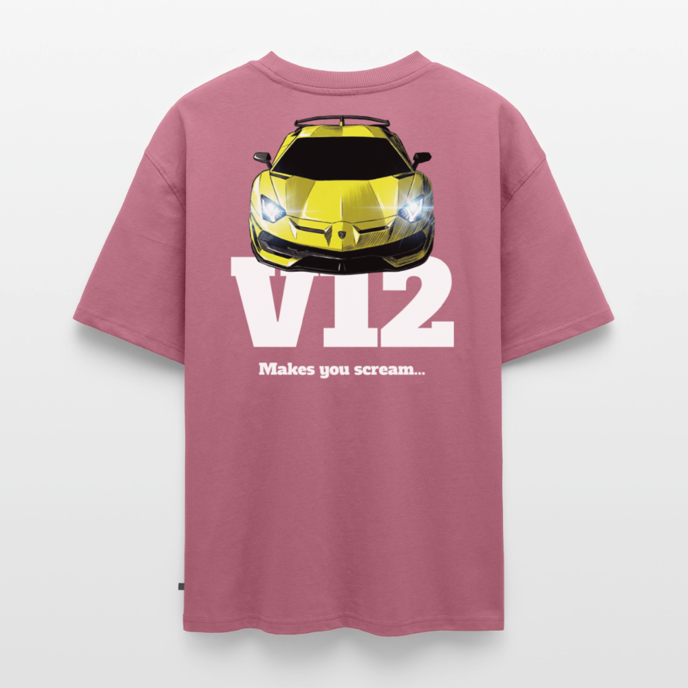 Le T-Shirt unisexe oversize - V12 - ROSE - mauve