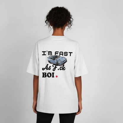 T-shirt unisexe épais coupe boxy Stanley/Stella - Fast AF - gris chiné frais