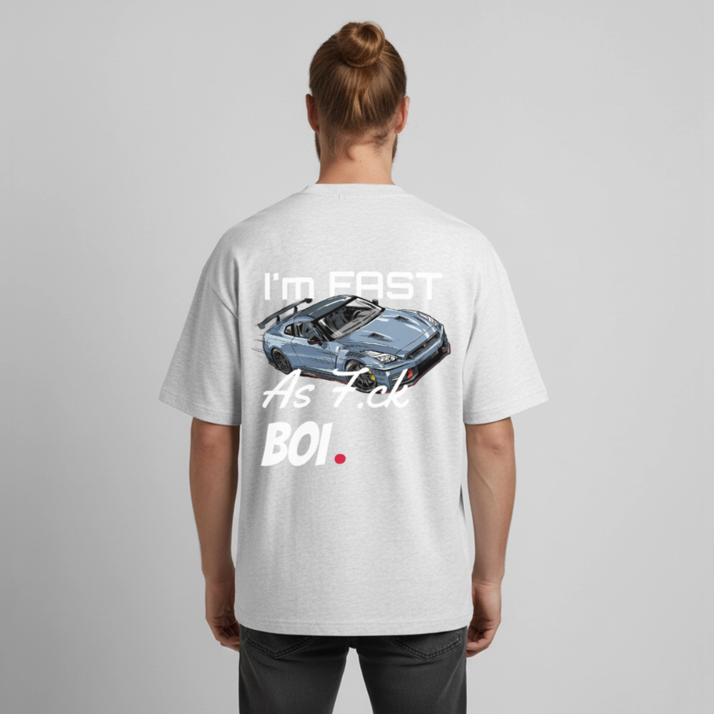 T-shirt unisexe épais coupe boxy Stanley/Stella - Fast AF - gris chiné frais