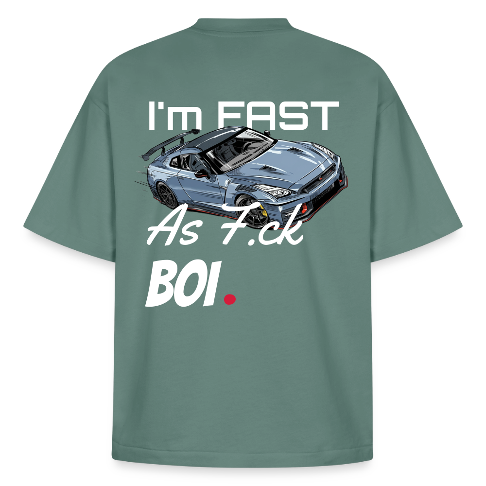 T-shirt unisexe épais coupe boxy Stanley/Stella - Fast AF - baie verte
