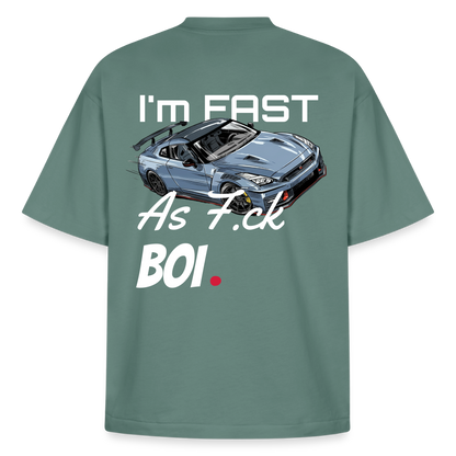 T-shirt unisexe épais coupe boxy Stanley/Stella - Fast AF - baie verte