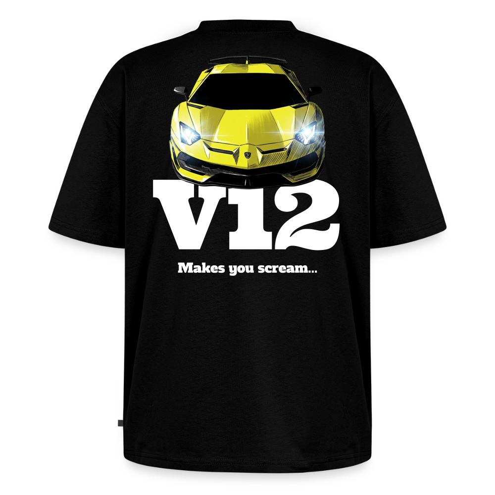 T-Shirt homme oversize - V12 - noir