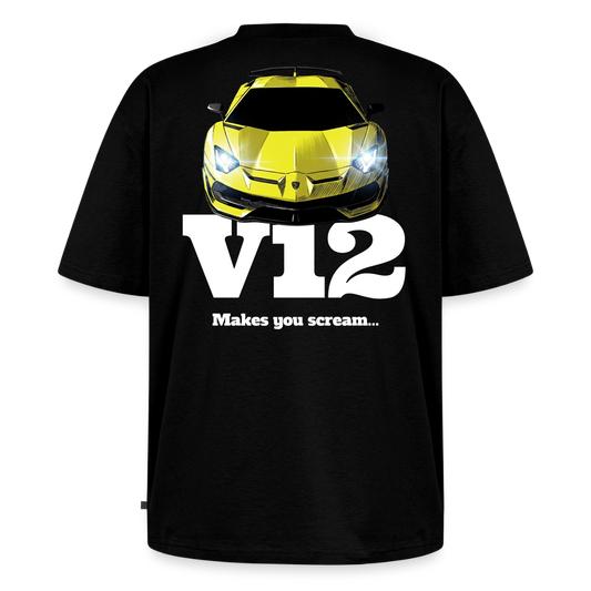T-Shirt homme oversize - V12 - noir