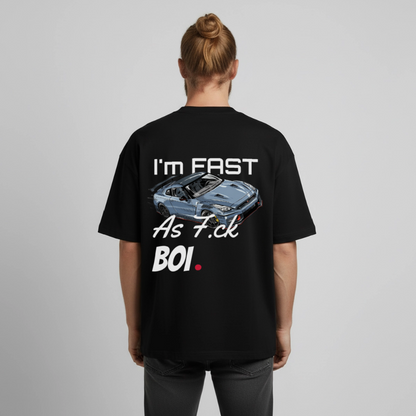T-shirt unisexe épais coupe boxy Stanley/Stella - Fast AF - noir
